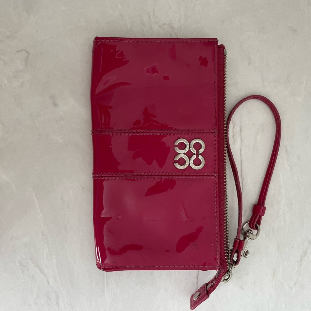 Coach Glossy Red Wristlet Clutch